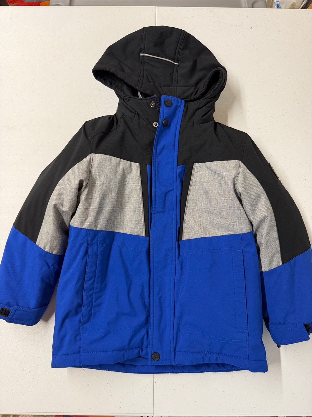 ZeroXposur Blue, Black & Gray Colorblock Kids Puffer Jacket